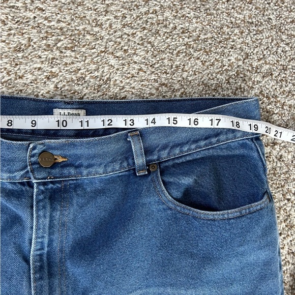 LL Bean Denim Original Fit Jeans Blue High Rise Straight Leg Casual 20 - Picture 5 of 7